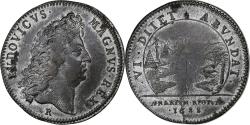 World Coins - France, Token, Louis XIV, Trésor Royal, 1688, Silver Plated Copper,