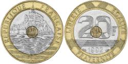 World Coins - Coin, France, Mont Saint Michel, 20 Francs, 1992, , Tri-Metallic