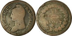 World Coins - Coin, France, Dupré, Decime, 1796, Lille, , Bronze, KM:644.11