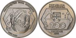 World Coins - Portugal, 200 Escudos, Westward Navigation, 1991, Lisbon, Copper-nickel,