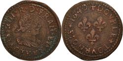 World Coins - Coin, France, Louis XIII, Double Tournois, 1640, La Rochelle, , Copper