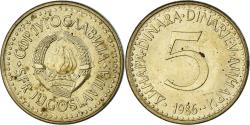 World Coins - Coin, Yugoslavia, 5 Dinara, 1986