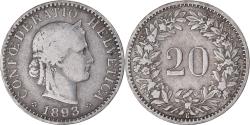 World Coins - Coin, Switzerland, 20 Rappen, 1893