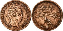 World Coins - Coin, Denmark, Christian VIII, 1/2 Rigsbankskilling, 1842, Copenhagen