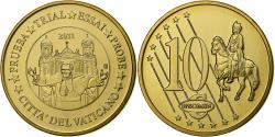 World Coins - Vatican, 10 Euro Cent, Essai-Trial, Specimen, 2011, Brass,