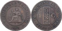 World Coins - French Indochina, Cent, 1885, Paris, Bronze, , Lecompte:37, KM:1