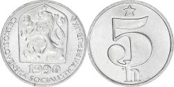 World Coins - Coin, Czechoslovakia, 5 Haleru, 1990, , Aluminum, KM:86
