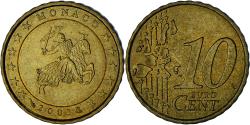 World Coins - Monaco, Rainier III, 10 Euro Cent, 2003, Paris, , Brass, Gadoury:MC175