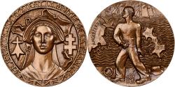 World Coins - France, Medal, Departure from the Île de Sein to England, 1967, MDP, Bronze