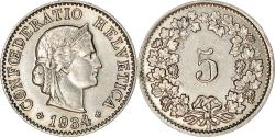 World Coins - Coin, Switzerland, 5 Rappen, 1934, Bern, , Nickel, KM:26b