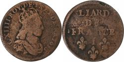 World Coins - France, Louis XIV, Liard, 1656, Limoges, Copper, , Gadoury:80