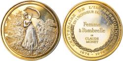 World Coins - France, Medal, Arts & Culture, Femme à l'ombrelle de Claude Monet,