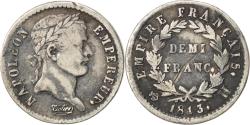 World Coins - Coin, France, Napoléon I, 1/2 Franc, 1813, La Rochelle, , Silver