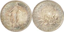 World Coins - Coin, France, Semeuse, 50 Centimes, 1916, Paris, , Silver, KM:854