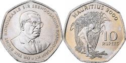 World Coins - Mauritius, 10 Rupees, 2000, Copper-nickel, , KM:61