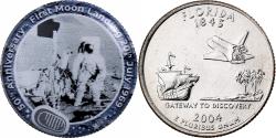 Us Coins - United States, Quarter, Florida, 50th Anniversary First Landing, 2004, U.S.