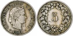 World Coins - Switzerland, 5 Rappen, Libertas, 1883, Bern, Copper-nickel, , KM:26