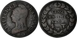 World Coins - Coin, France, Dupré, 5 Centimes, AN 8, Lille, , Bronze, KM:640.11
