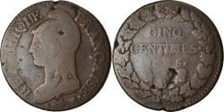 World Coins - Coin, France, Dupré, 5 Centimes, AN 5, Strasbourg, , Bronze, KM:640.4
