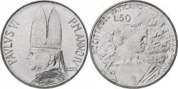 World Coins - Vatican, Paul VI, 50 Lire, 1966 - Anno IV, Rome, Stainless Steel, , KM:89