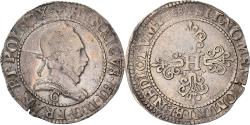 World Coins - Coin, France, Henri III, 1/2 Franc au col plat, 1588, Saint Lô,