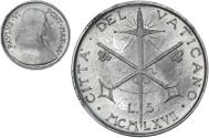 World Coins - Coin, VATICAN CITY, Paul VI, 5 Lire, 1967, , Aluminium, KM:94
