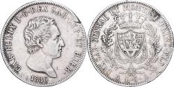 World Coins - Italian States, SARDINIA, Carlo Felice, 5 Lire, 1830, Torino, Silver,
