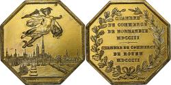 World Coins - France, Token, Chambre de Commerce de Rouen, 1802, Vermeil, Lecomte,