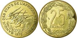 World Coins - Coin, Central African States, 25 Francs, 1975, Paris, ESSAI,