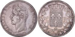 World Coins - Coin, France, Charles X, 5 Francs, 1827, Nantes, , Silver, KM:728.12