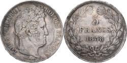 World Coins - France, 5 Francs, Louis-Philippe, 1838, Lyon, Silver, , Gadoury:678