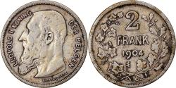 World Coins - Coin, Belgium, Leopold II, 2 Francs, 2 Frank, 1904, Brussels, , Silver