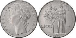 World Coins - Italy, 100 Lire, 1976, Rome, Stainless Steel, , KM:96.1