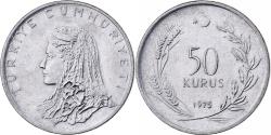 World Coins - Turkey, 50 Kurus, 1975, Stainless Steel, , KM:899