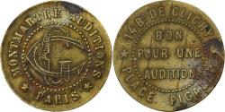 World Coins - France, Token, Paris, Palace Chansons, Bon pour une Audition, Copper,