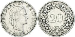World Coins - Coin, Switzerland, 20 Rappen, 1896