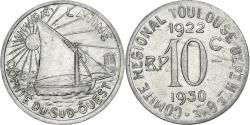 World Coins - France, Conseil régional de Toulouse, 10 Centimes, 1930, , Aluminium
