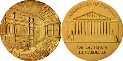 World Coins - France, Medal, Assemblée Nationale, Candelier, Politics, Society, War