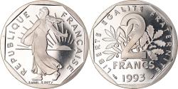 World Coins - Coin, France, Semeuse, 2 Francs, 1993, Proof, , Nickel, KM:942.2