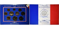 World Coins - France, Coffret 1 c. à 20 frs., 1999, MDP, BU,