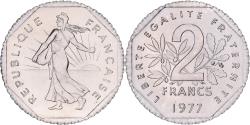 World Coins - France, 2 Francs, Semeuse, 1977, Monnaie de Paris, Pré-série, Nickel,