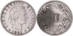 World Coins - Coin, Switzerland, 20 Rappen, 1891
