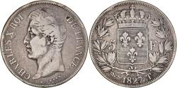 World Coins - Coin, France, Charles X, 5 Francs, 1827, Nantes, , Silver, KM:728.12