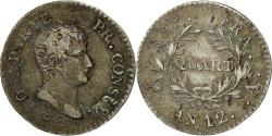 World Coins - Coin, France, Napoléon I, 1/4 Franc, An 12 (1804), Paris, , Silver