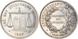 World Coins - France, Token, Notaires de l'Arrondissement de Semur, Côte d'Or, 1867