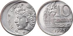 World Coins - Coin, Brazil, 10 Centavos, 1975, error off center strike, , Stainless