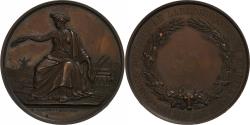 World Coins - France, Medal, Comice agricole de Lille, 1854, Copper, Lecomte,