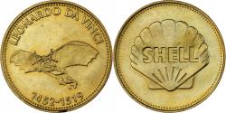 World Coins - France, Token, Collection Shell, Leonardo Da Vinci, Bronze-Aluminium,
