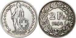 World Coins - Switzerland, 2 Francs, 1944, Bern, Silver, , KM:21