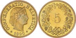 World Coins - Coin, Switzerland, 5 Rappen, 1990, Bern, BE, , Aluminum-Bronze, KM:26c